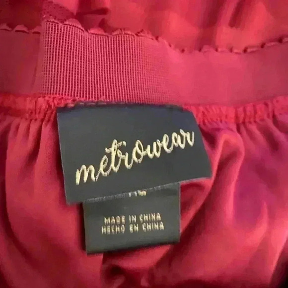 🆕Metrowear Burgundy Mesh See Through Lined Midi Skirt PXL🆕 - Picture 8 of 11